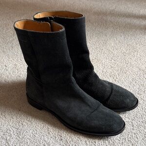Salvatore Ferragamo Dark Suede Boots
